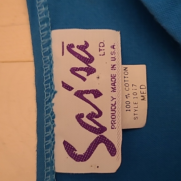 VTG 1980s SASSA Bold Bright Blue Gemstone Westernwear Fringe Dress with Pockets - Picture 5 of 17